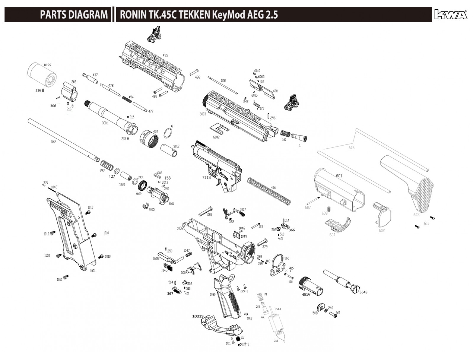 RONIN TK.45C TEKKEN KeyMod AEG 2.5 – KWA HK